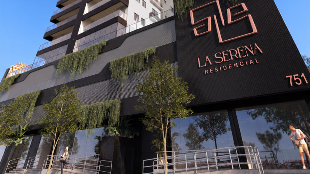 imagem da fachada do residencial La Serena um emprendimento de alto padrão em itapema